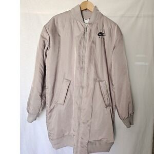 Nike Air Therma FIT Synthetic Fill Bomber Jacket Longline Gray DD4640 Medium M